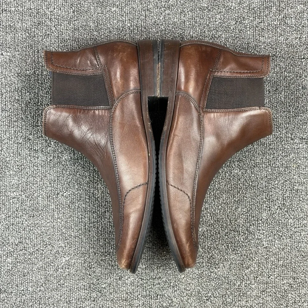 Johnston & Murphy 59-2283 Sample Chelsea Boots Men's 9M Brown Leather Brazil